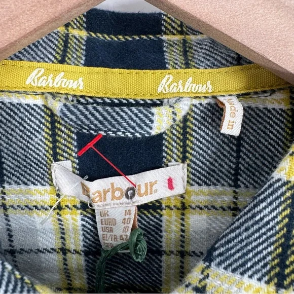 New! Barbour Lunan Plaid Button Down Dress Size US 10 - Picture 5 of 11